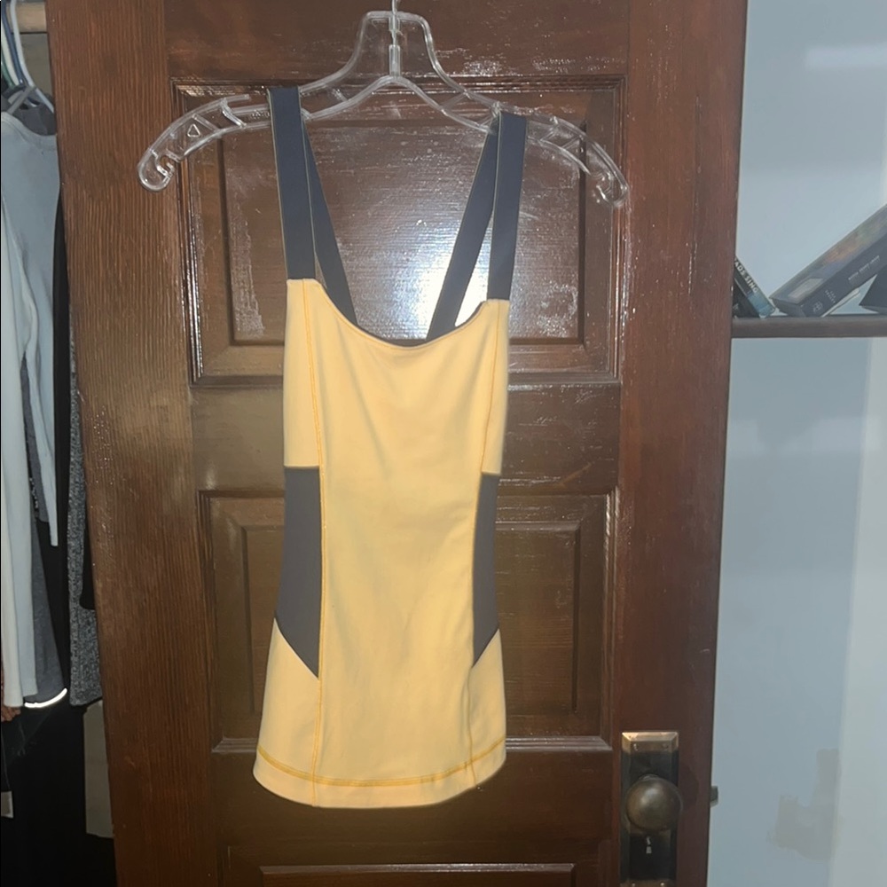 Lululemon Yellow and navy Tank Top
